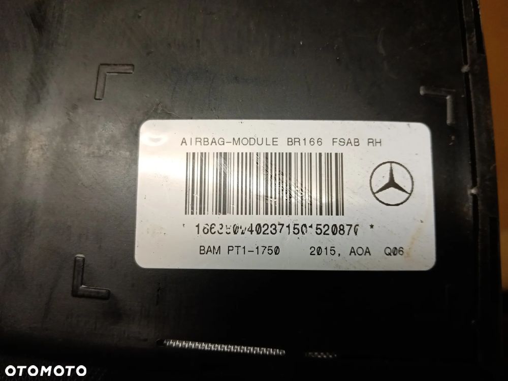 Poduszka fotela prawa pasażera AIRBAG Mercedes GL X166 W166 1668600402 - 6