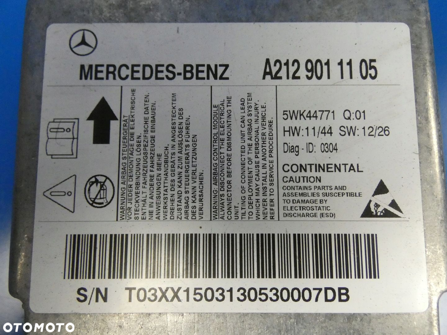 MERCEDES E W212 LIFT MODUŁ PODUSZEK AIR BAG - 2