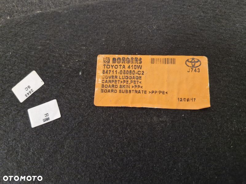 TOYOTA AVENSIS T27 LIFT T29 SEDAN WYKŁADZINA PŁYTA BAGAŻNIKA 64711-08080 - 5