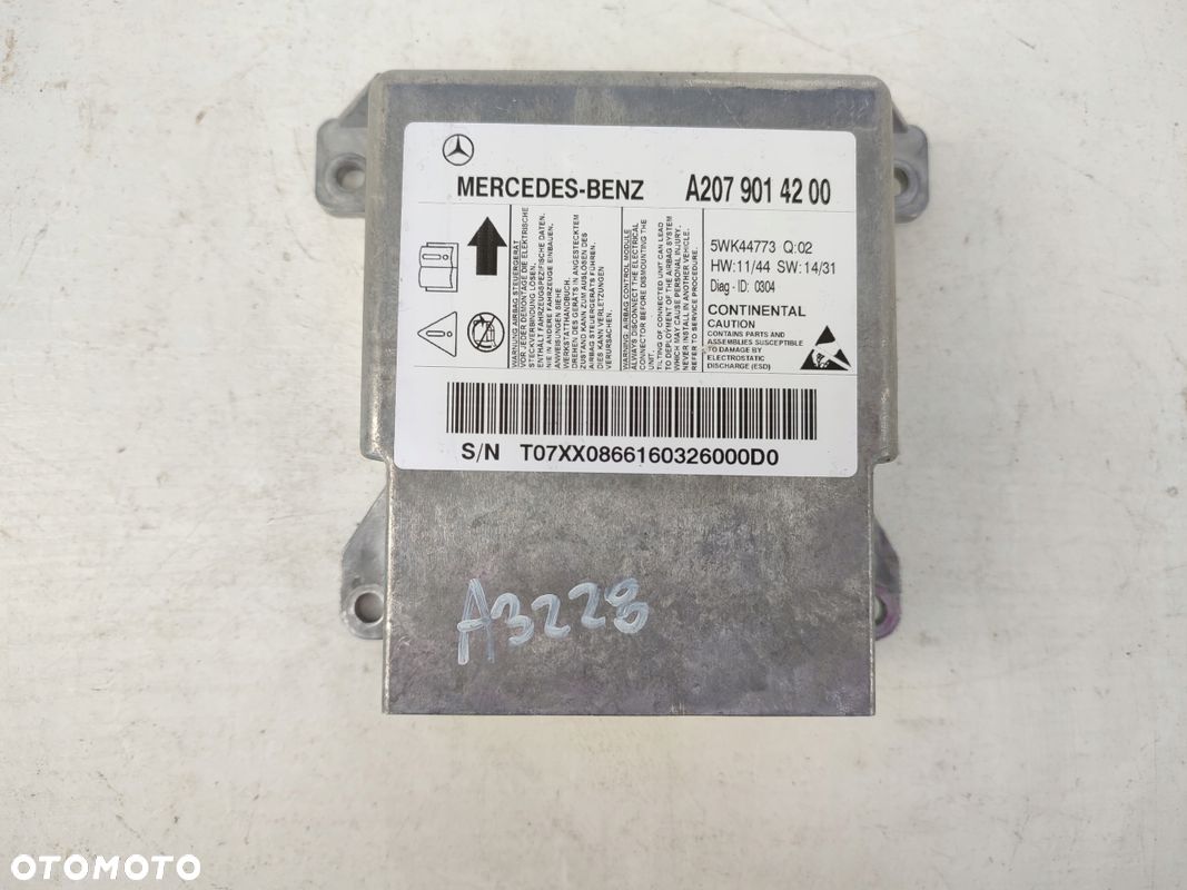 Moduł AIRBAG MERCEDES W207 LIFT A2079014200 ORYGINAŁ EUROPA - 1
