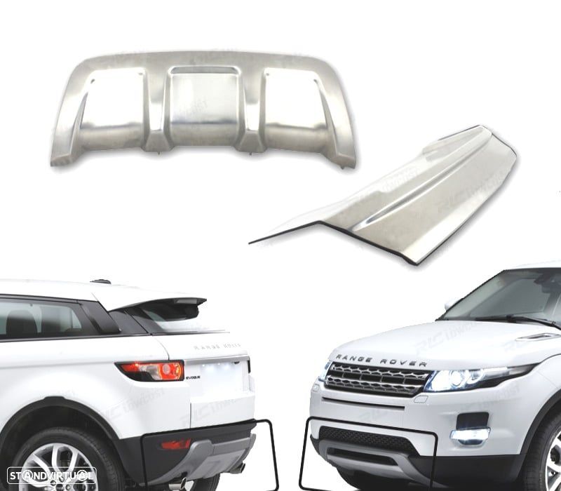 SPOILER FRONTAL E DIFUSOR TRASEIRO PÁRA-CHOQUES RANGE ROVER EVOQUE 11-14 - 1