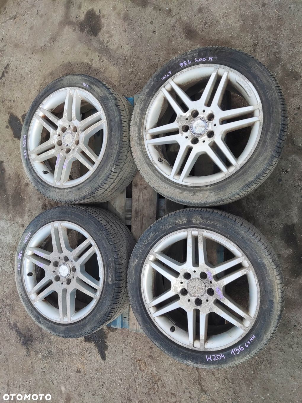 MERCEDES W204 W207 W212 FELGI ALUMINIOWE AMG 17 5X112 255/45/17 OPONY - 1