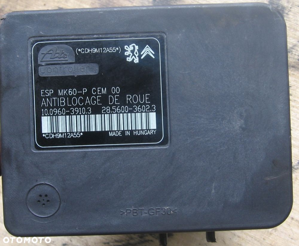 sterownik pompa ABS CITROEN C3 PICASSO 9666392480 - 6