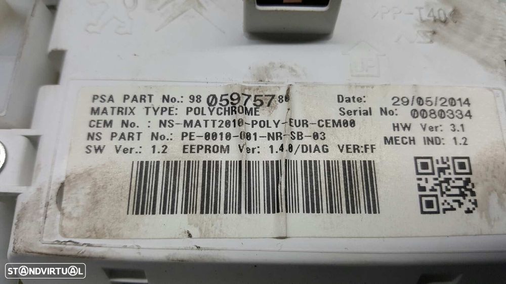 QUADRANTE PEUGEOT 208 1.6 16V HDI FAP - 3