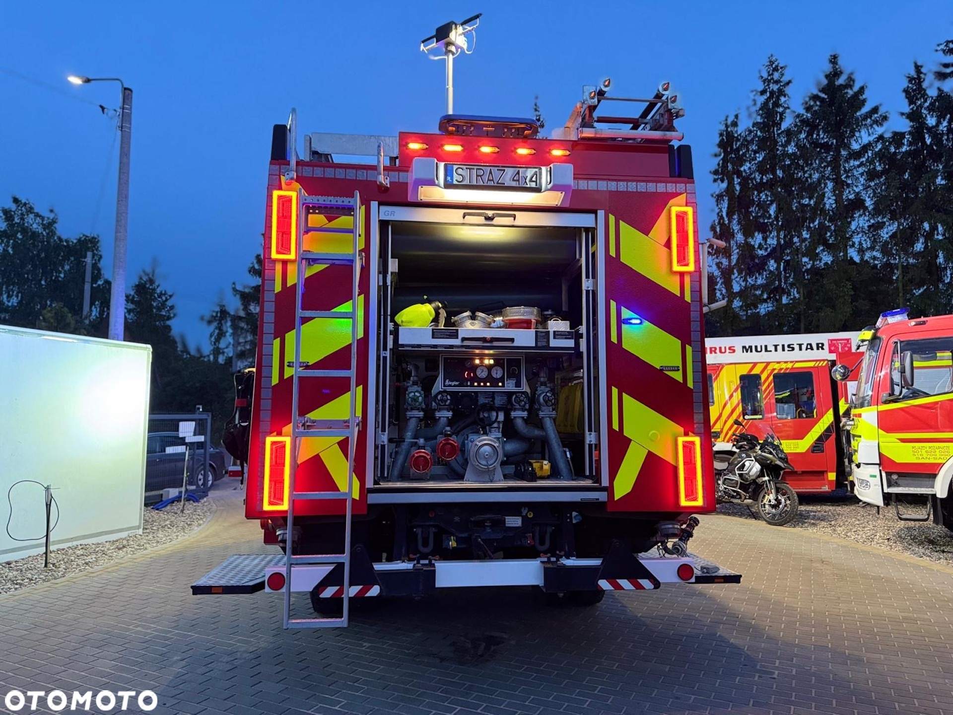 MAN Straż pożarna, Pojazd pożarniczy, Wóz strażacki, MAN L80 średni GBA 4x4 CNBOP, wyciągarka, 3200l wody, reduktor, blokady, mosty - 5