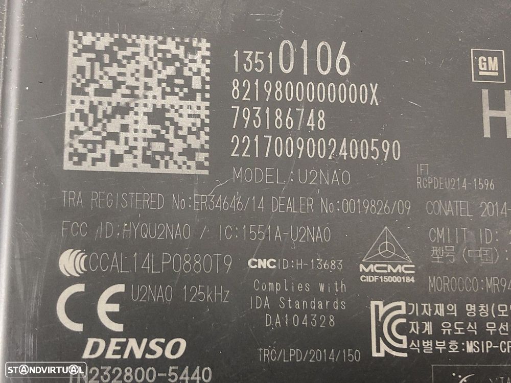 Modulo de entrada sem chave Usado OPEL ASTRA K (B16) 1.6 CDTi | 11.15 -  REF. 13... - 5