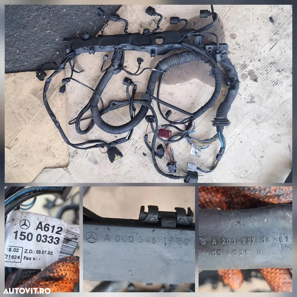 Anexe motor mecedes sprinter 2.7 270 cdi cdi w905 2,2 cdi 2000-2007 cod motor om612 alternator electromotor termoflot instalatie electrica motor turbina clapeta EGR rampa injectoare - 8