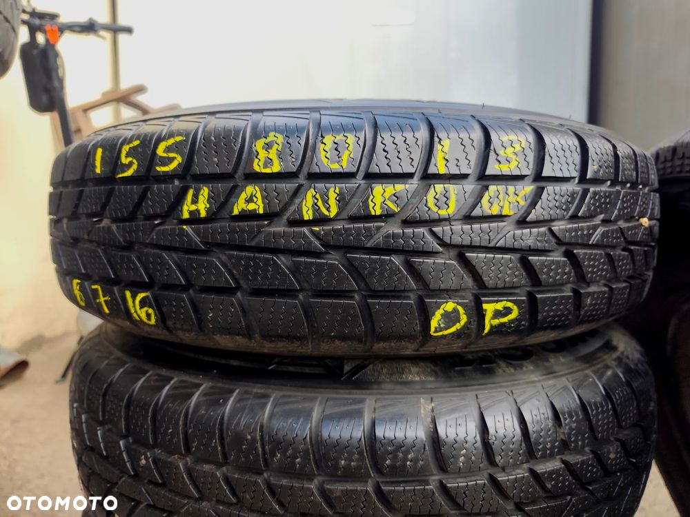 4x98 Felgi Stalowe Stal 13 Koła Zimowe Zima Opony FIAT SEICENTO CINQUECENTO UNO PUNTO PANDA LANCIA Y10 YPSILON SEAT IBIZA Łada Lada 155/80R13 HANKOOK WINTER I*CEPT RS 7mm Legnica ALU-RAD 155/80 - 4
