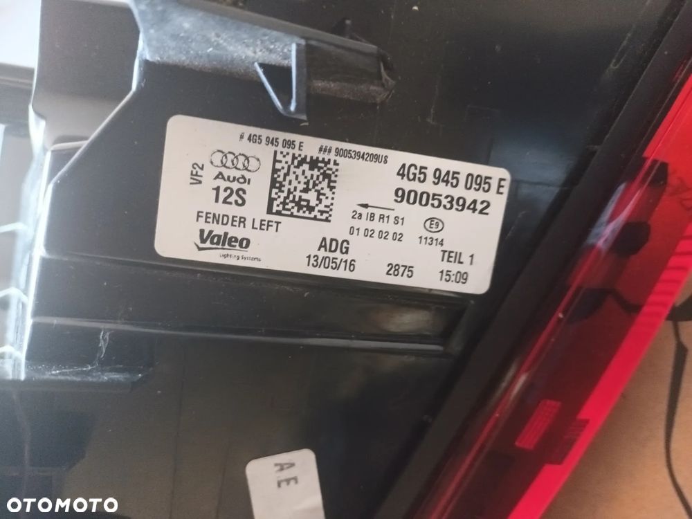 Audi sedan A6 C7 4G kompletny tył klapa lampy zderzak kolor 2Y2Y LS9R 2017 28 km drzwi - 26