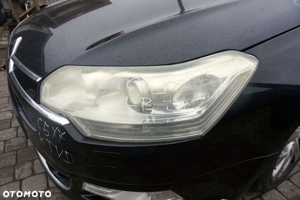 MASKA ZDERZAK BŁOTNIKI LAMPY C5 III X7 KTVD XENON SPRYSKI EU CITROEN 2008-2017 CZARNY PRZÓD KOMPLETNY - 25