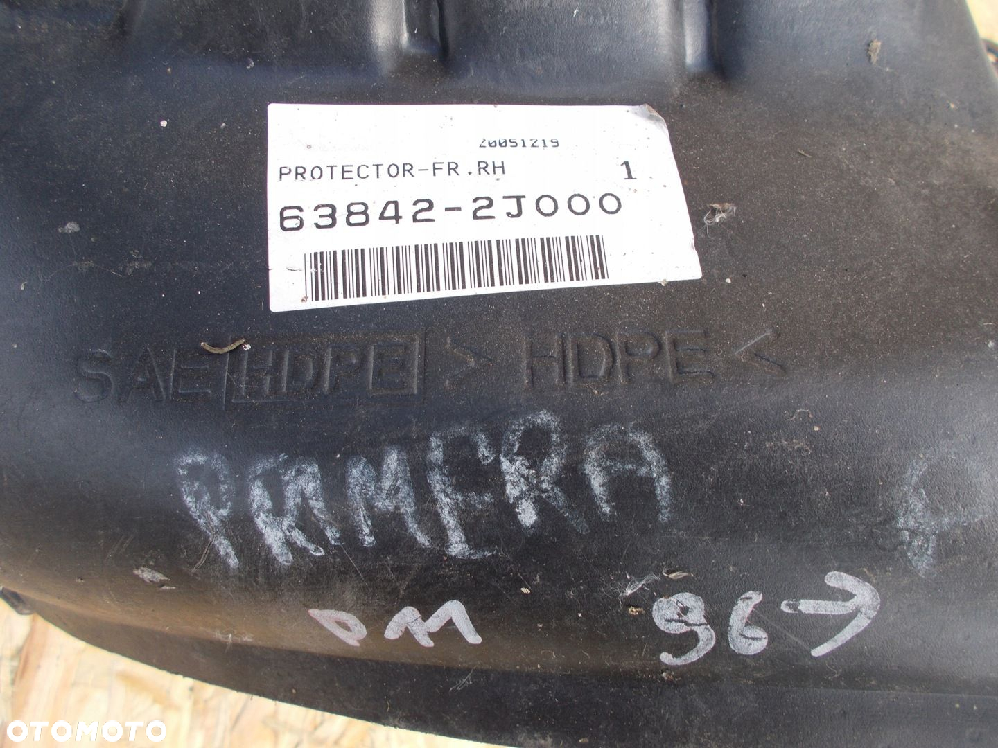 NISSAN PRIMERA P11 95- NADKOLE PRAWE PRZÓD PRZEDNIE 63842-2J000 - 3