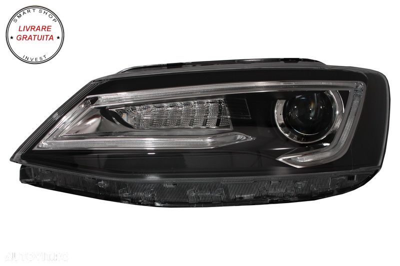 Faruri LED DRL VW Jetta Mk6 VI Non GLI (2011-2017) Semnal Dinamic Secvential Demon- livrare gratuita - 3