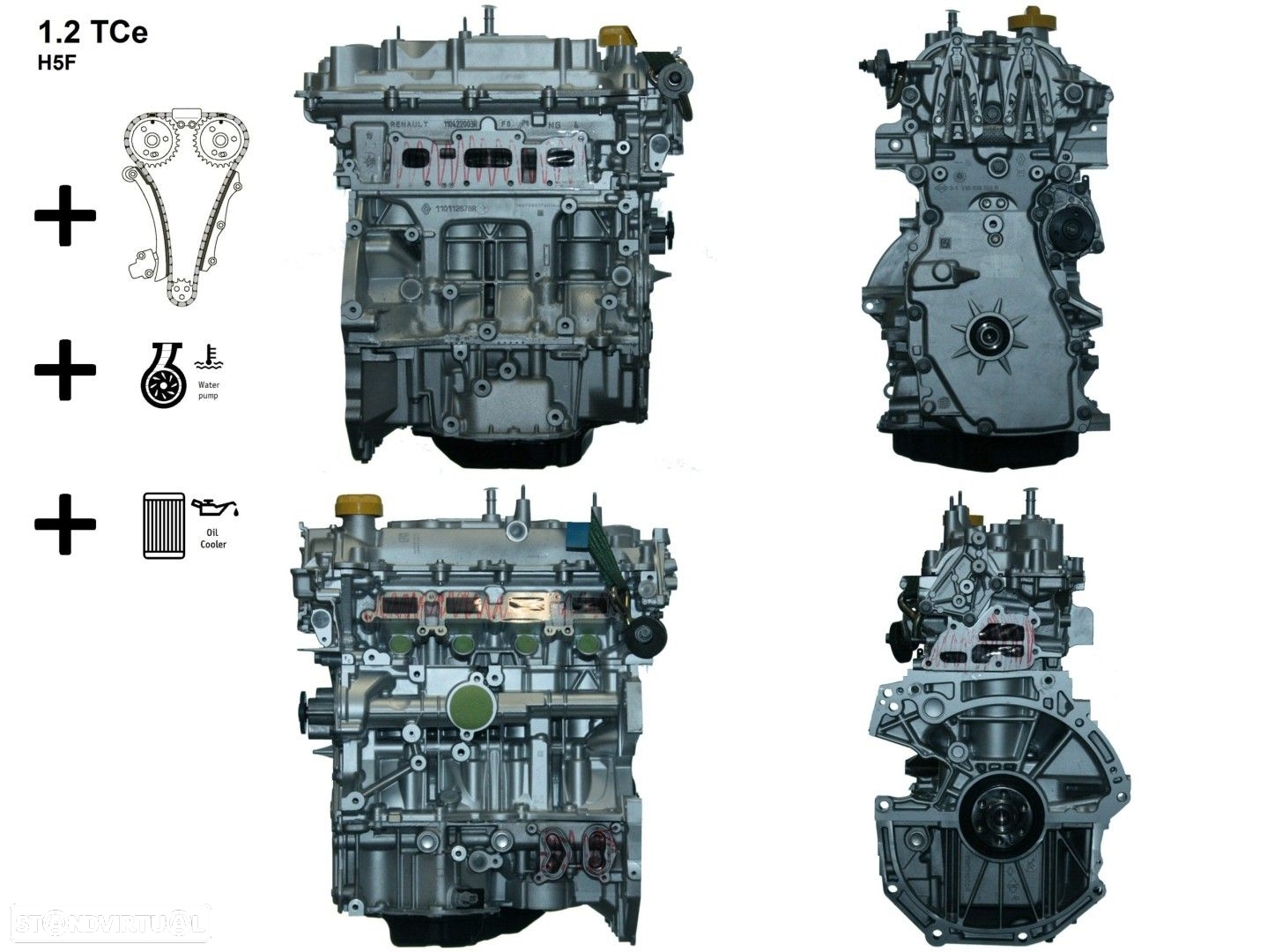 Motor  Reconstruído RENAULT KADJAR 1.2 TCe H5F - 2
