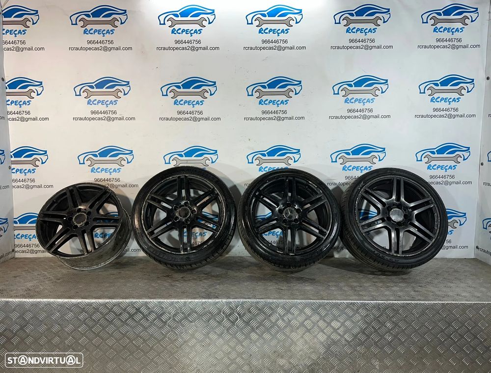 .Conjunto Jantes 18 Originais AMG Mercedes Benz 5x112 8J 8.5J ET45 ET49 A2074011402 A2074011312 - 1