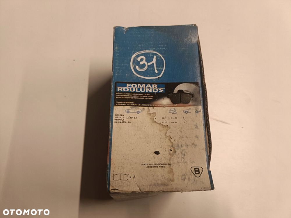 Citroen XM PRZEDNIE KLOCKI HAMULCOWE przód 593481 - 5