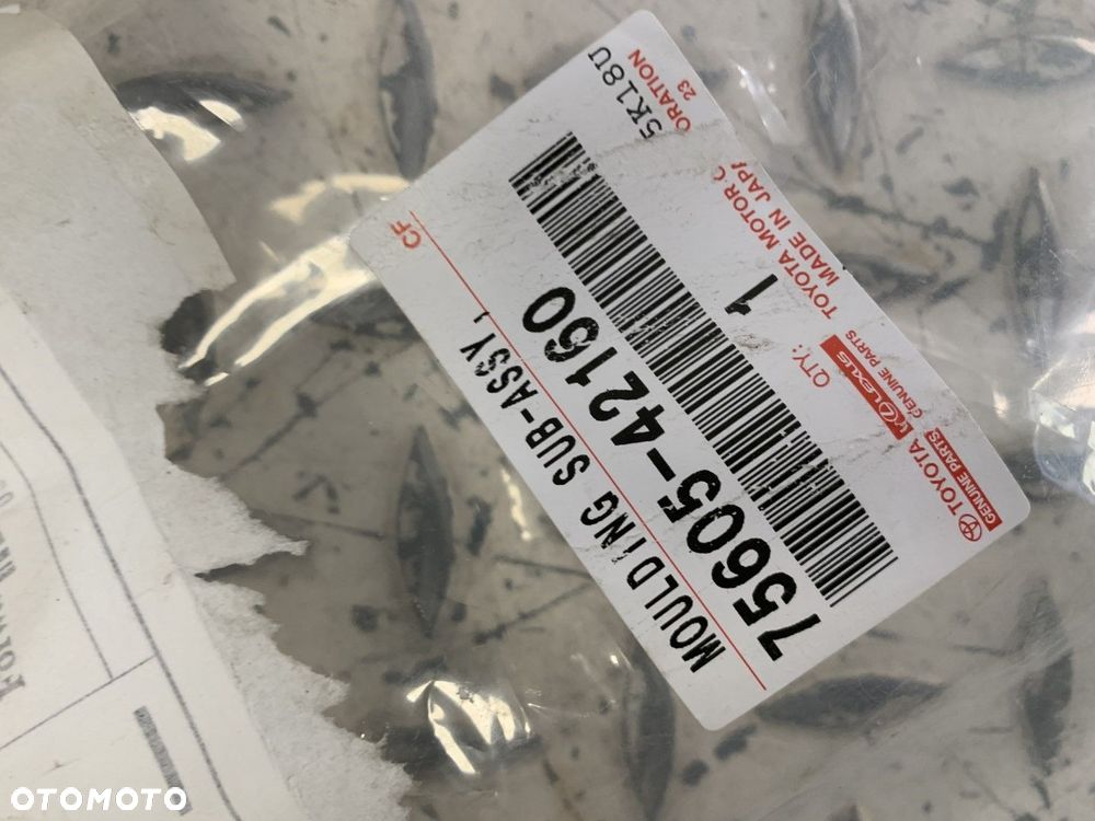NOWA ORYGINALNA LISTWA BŁOTNIKA PRAWY TYŁ PRAWA TYLNA TOYOTA RAV4 RAV-4 V 5 18-26 75605-42160 - 7