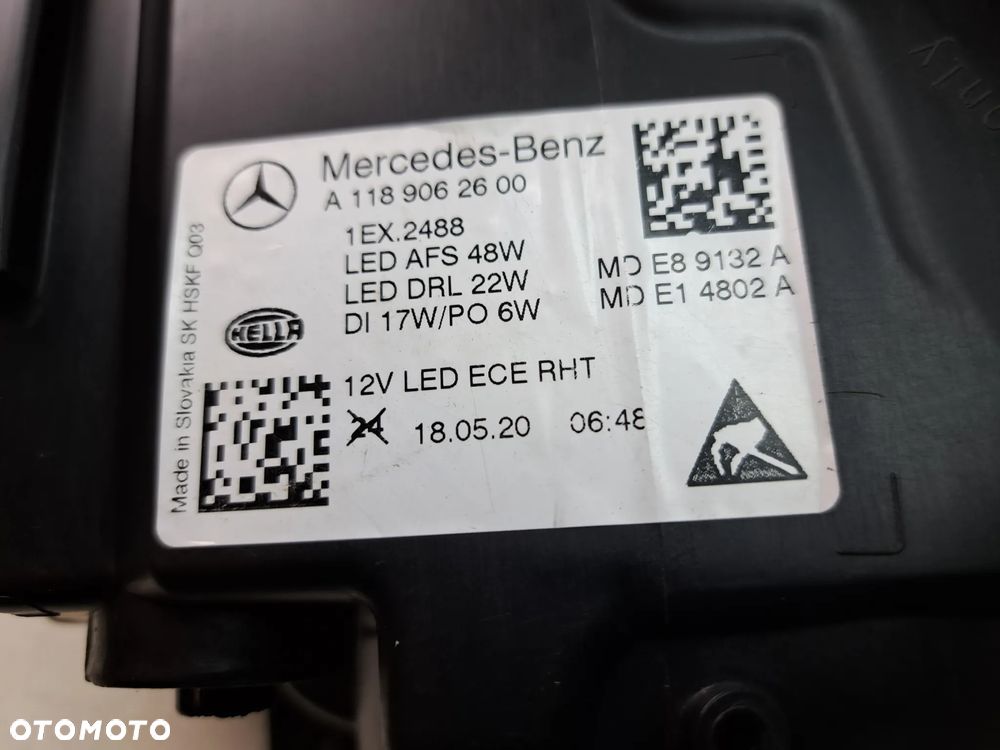 MERCEDES CLA W118 118 Lampy przód Full Led A1189062500 A1189062600 - 6
