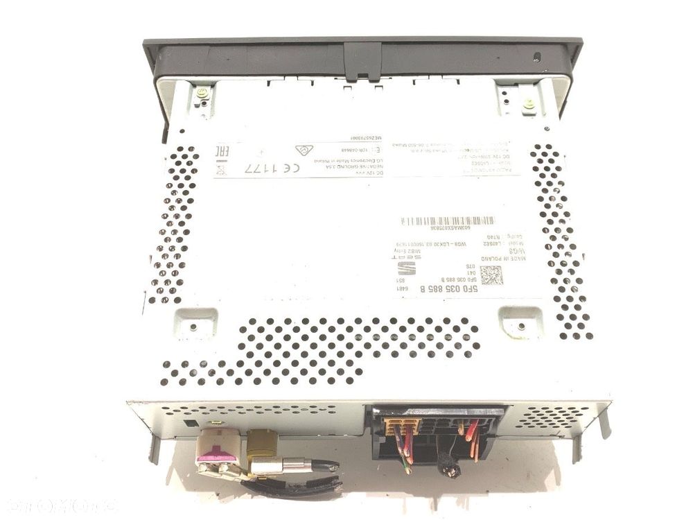 RADIO  SEAT TOLEDO IV (KG3) 2012 - 2019 1.2 TSI 66 kW [90 KM] benzyna 2015 - 2017 5F0035885B - 3