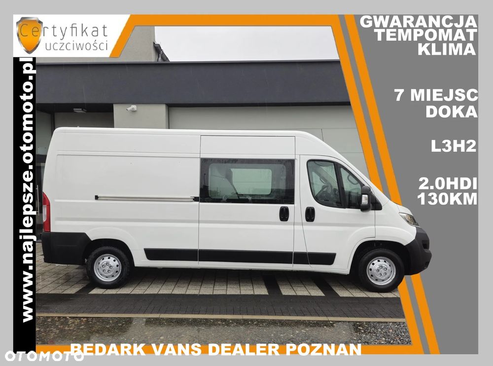 Peugeot Boxer, L3H2, BRYGADÓWKA, 7 miejsc, DOKA, tempomat, klima,