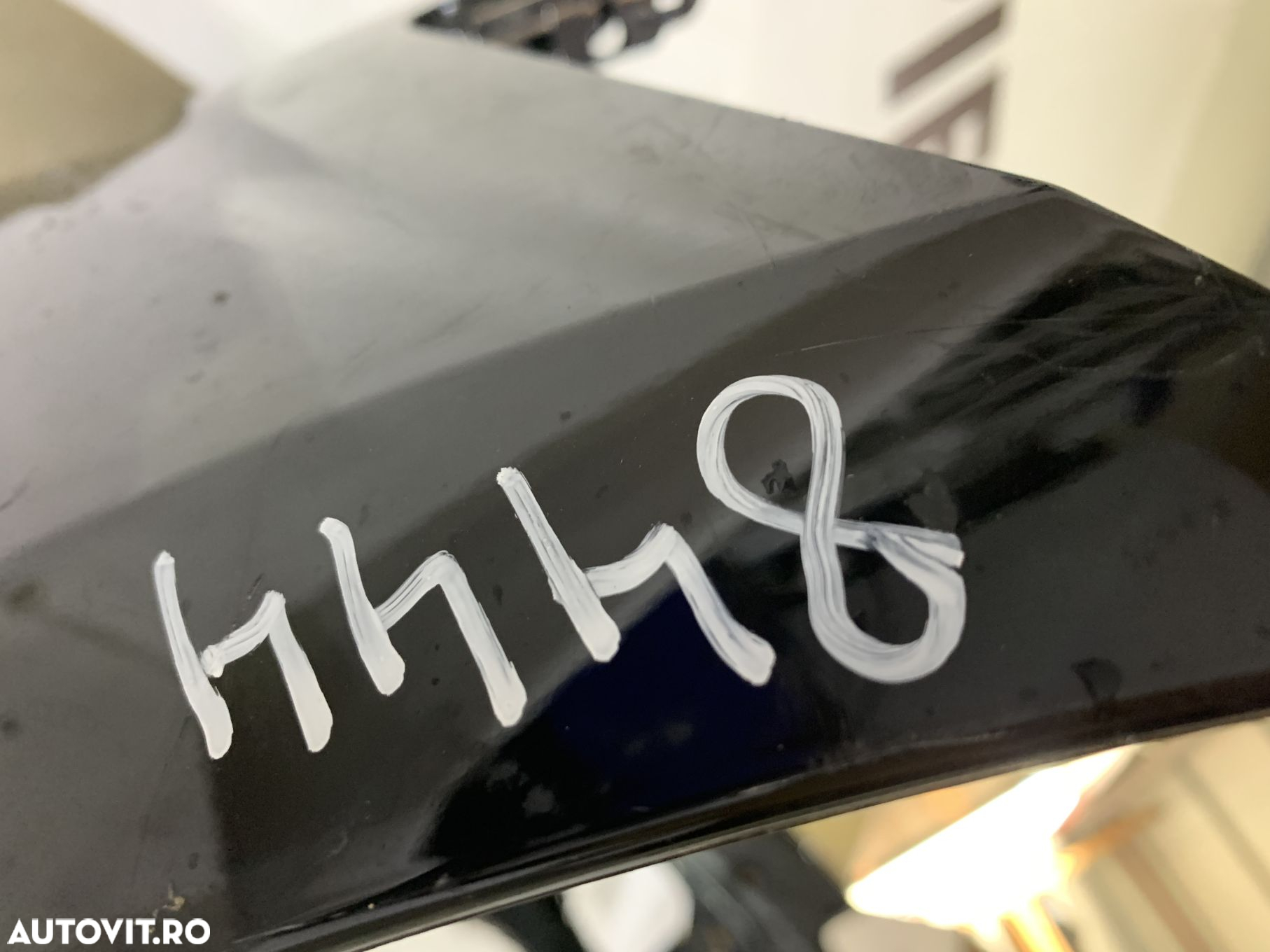 Bara fata Audi A4, B9, facelift, 2020, 2021, 2022, 2023, 2024, cod origine OE 8W0807437AH, cu gauri pentru senzori de parcare. Grila are o dunga pe crom. - 12
