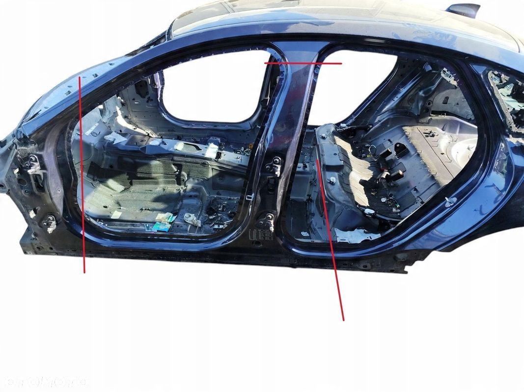 PRÓG LEWY SŁUPEK ŚRODKOWY JAGUAR XF II X260 SEDAN LAK: JBM DARK SAPPHIRE - 1