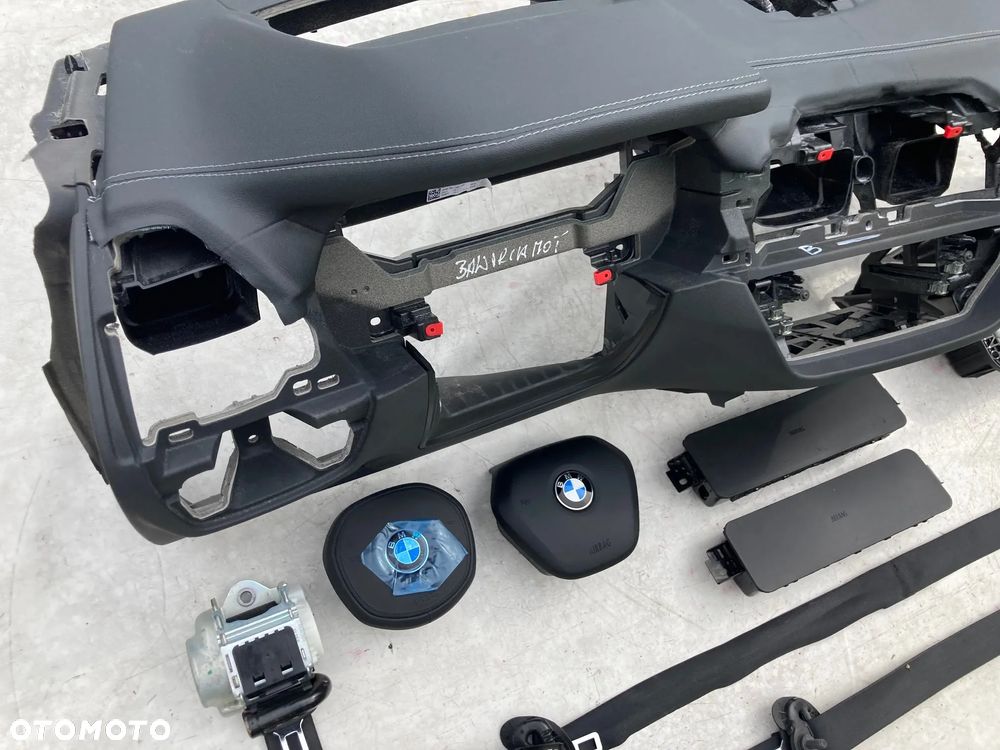 BMW X3 G01 X4 G02 DESKA KONSOLA KOKPIT PULPIT PÓŁKA PARAPET AIRBAG PODUSZKI PASY PAS SKÓRA SZYTA NIĆ - 6