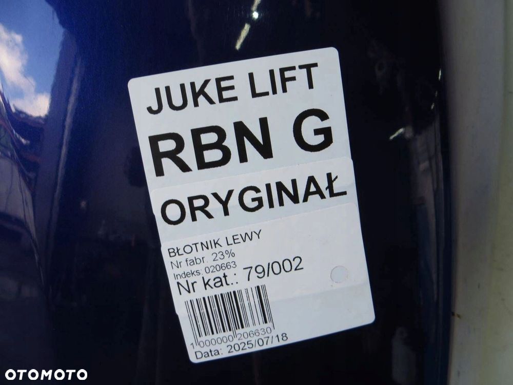 NISSAN JUKE F15 LIFT BŁOTNIK LEWY PRZÓD RBN 14- - 3