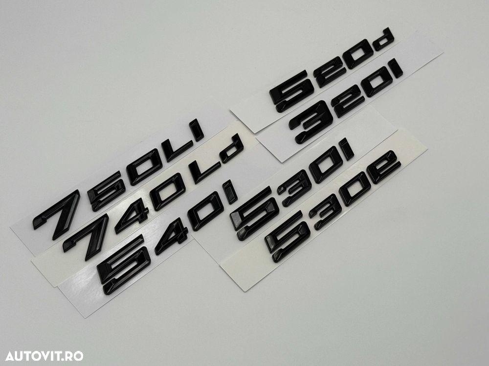 Embleme BMW Motorizare seria 3 seria 5 seria 7 nou negru - 6