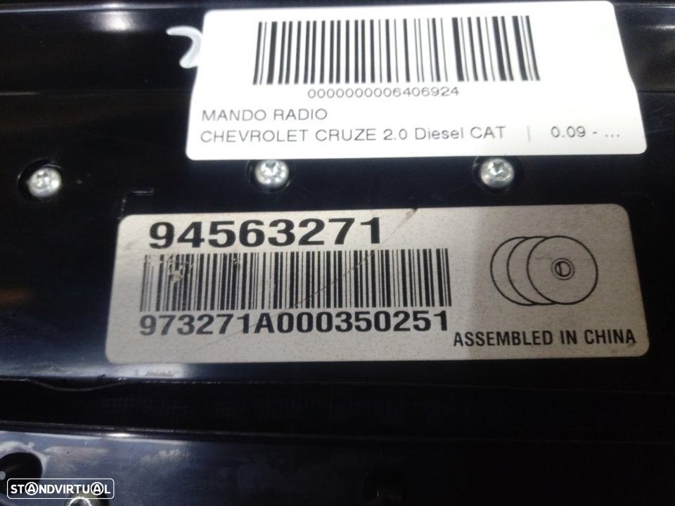 COMANDO RADIO CHEVROLET CRUZE 2010 -94563271 - 2