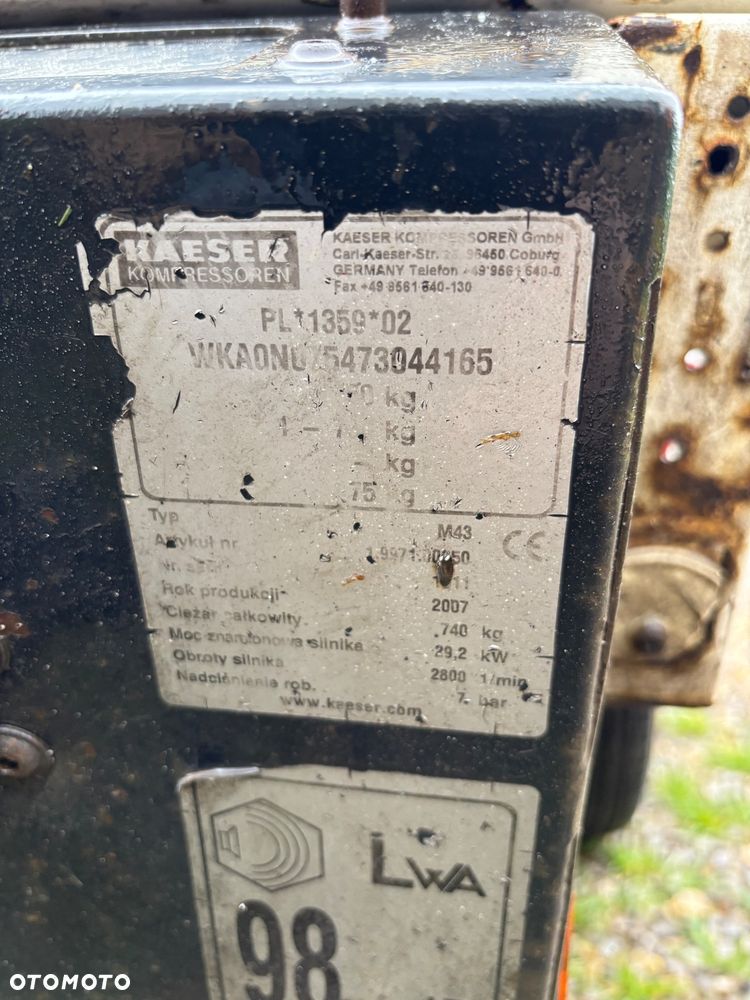 Inny Kaeser M43 KAESER 2007 r 4.5m3 zarejestrowane przyczepki - 14