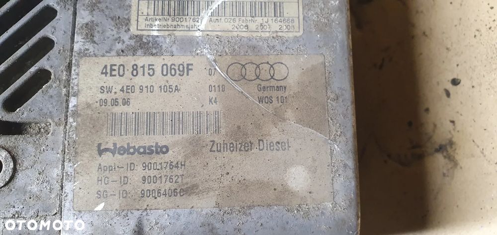 Webasto ogrzewanie postojowe Audi A8 D3 4E0815069F 4E0910105A - 10