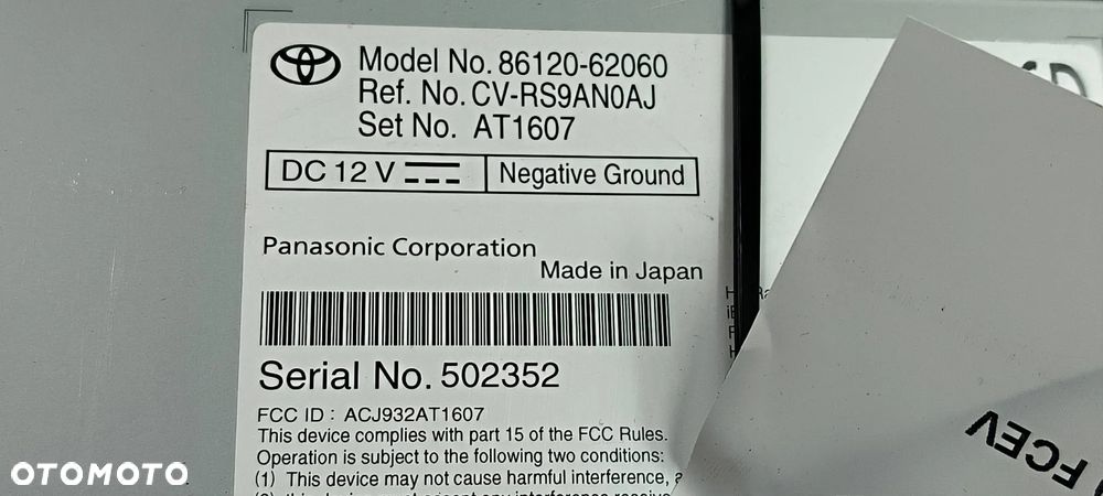 TOYOTA MIRAI II FCEV 2021 8612062060 Panel / Radioodtwarzacz CD/DVD/GPS - 5