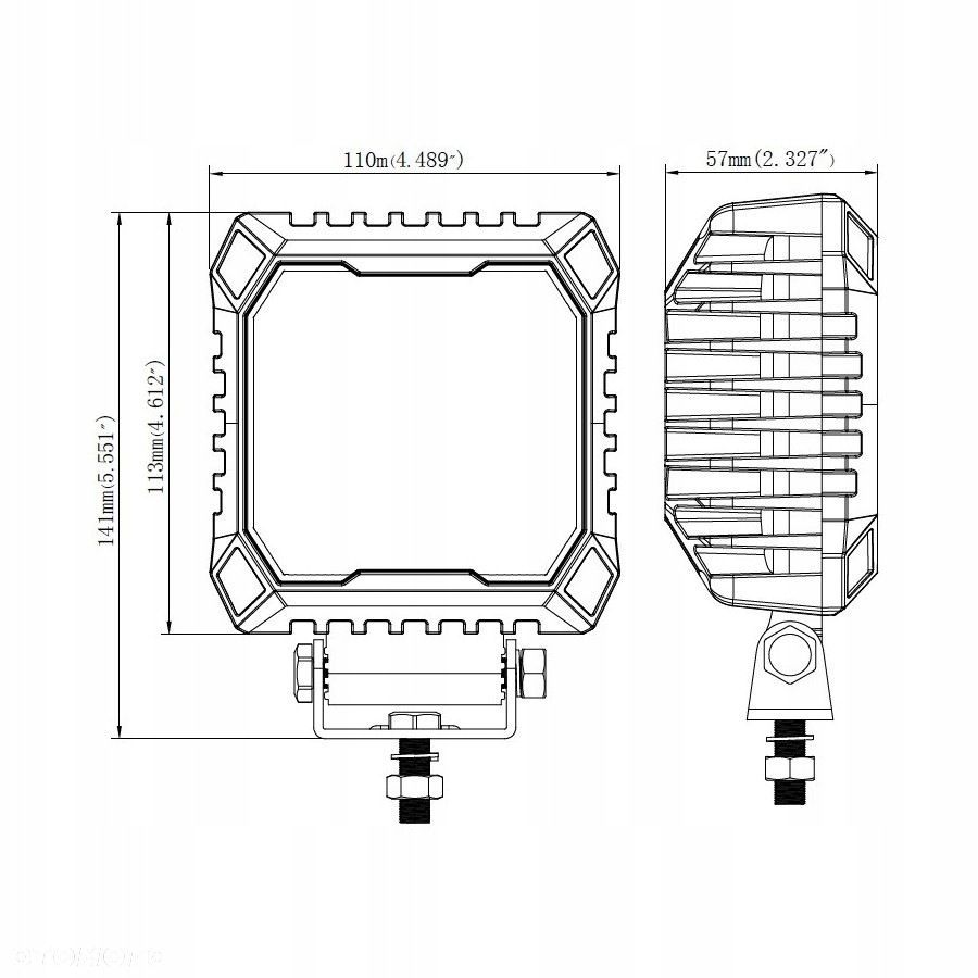 lampa robocza led 12 led halogen roboczy - 6