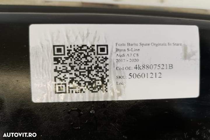 Fusta Bara Spate Orginala In Stare Buna S-Line Audi  A7  C8 [2017 - 20 - 7