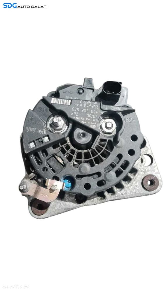 Alternator 110A 14V BOSCH Volkswagen Golf 4 1.6 FSI BAD 1998 - 2006 Cod 036903024A 0124325050 [M9278] - 5