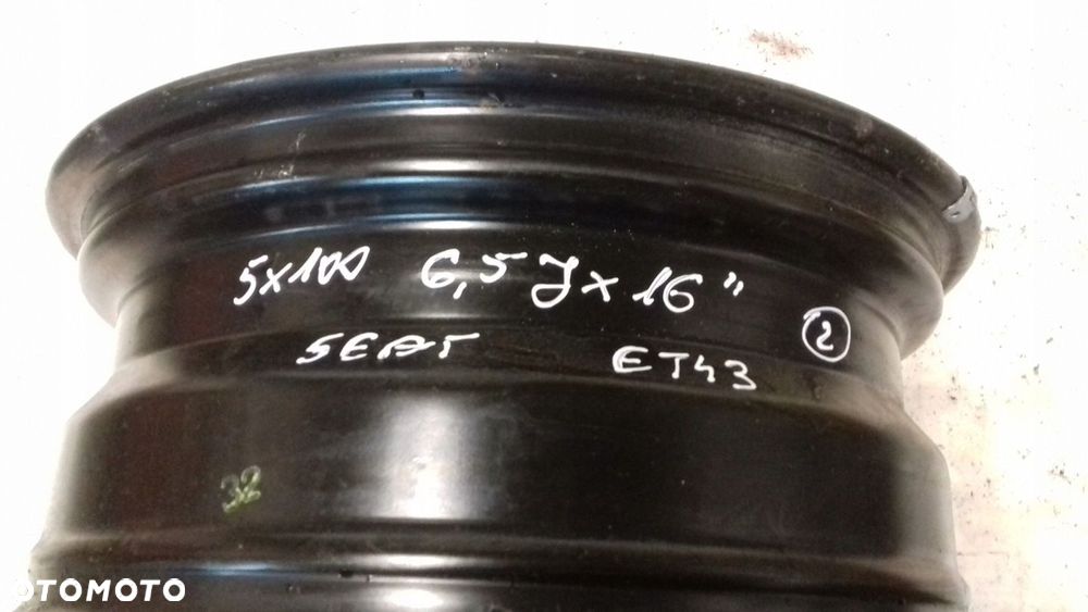 FELGA STALOWA 6Q0601027J SEAT VW AUDI SKODA 5x100 6,5Jx16 ET43 - 5
