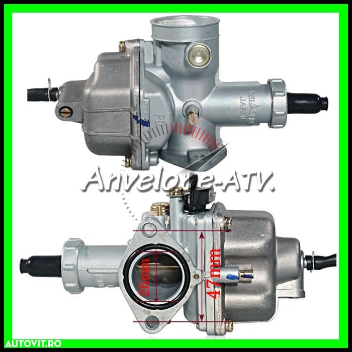 Carburator ATV 125 150 PZ26 26MM PZ27 cu prindere 48MM - Soc Manual - 4