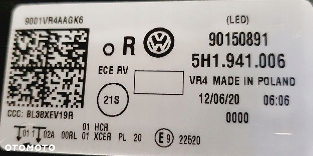 REFLEKTOR PRAWY LEWY FULL LED VW GOLF VIII EUROPA - 12