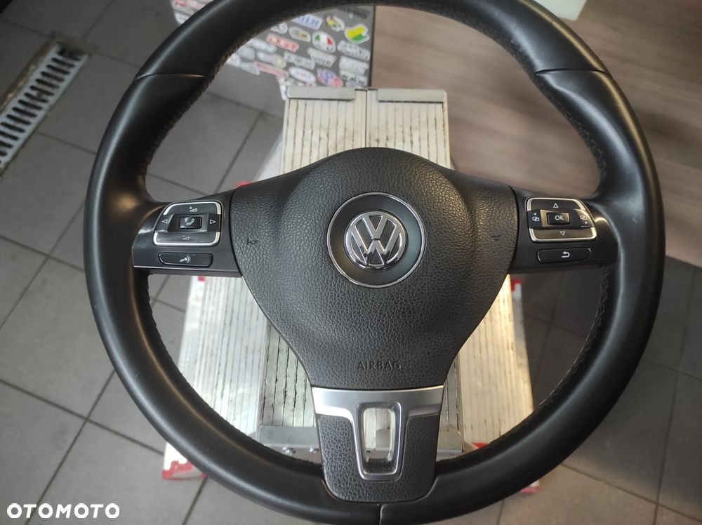 KIEROWNICA 3 RAMIENNA SKÓRA SKÓRZANA MULTIFUNKCJA R LINE VW TIGUAN PASSAT B6 B7 CC SIROCCO CADDY GOLF 5 6 TOURAN EOS POLO 5 6 WYSYŁKA !!! - 2