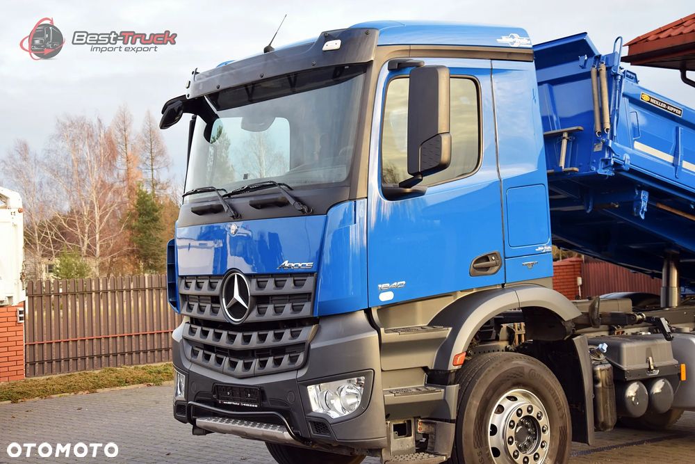 Mercedes-Benz AROCS 1840  / 4X2 / MEILLER KIPPER  4,8m  /  SILNIK  11 L  / DMC 44000 KG / PRZYCZEPA 27T / - 11
