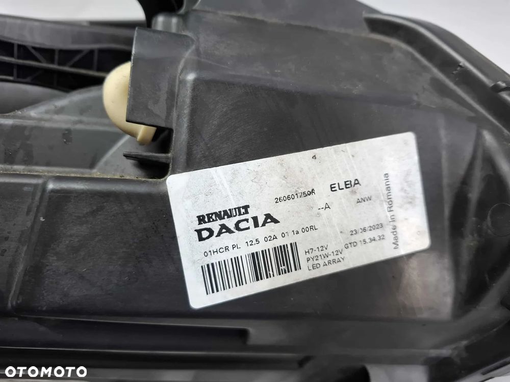 LAMPA BIAŁA  LED LEWA PRZEDNIA PRZÓD DACIA LOGAN III SANDERO 20- 2020- 260601750r - 10