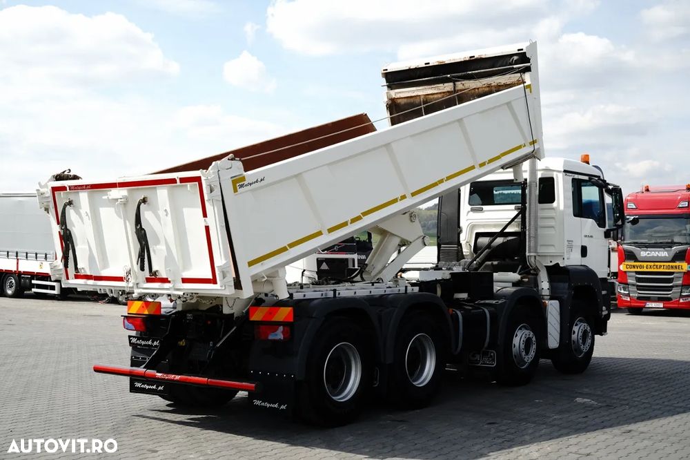MAN TGS 35.400 / 8X4 / BASCUNĂ CU 2 LATE / HIDROBORTA / BORDMATIC / AUTOMAT / EURO 5 EEV - 4