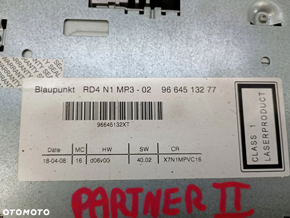 radio cd mp3 citroen berlingo II peugeot partner II 9664513277 - 4