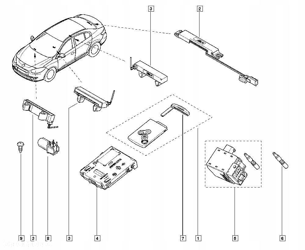 CZUJNIK HANDS FREE RENAULT SCENIC III 285900006R - 7
