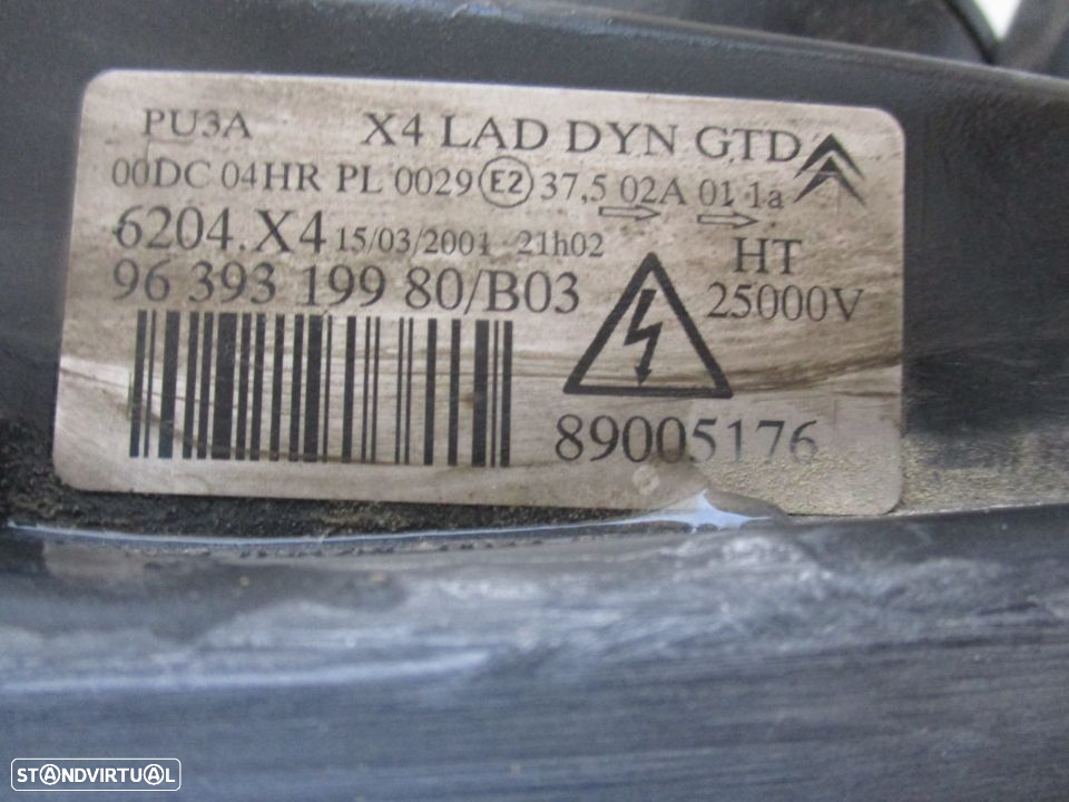 Farol Optica Citroen C5 Xénon Esq Dto - 7