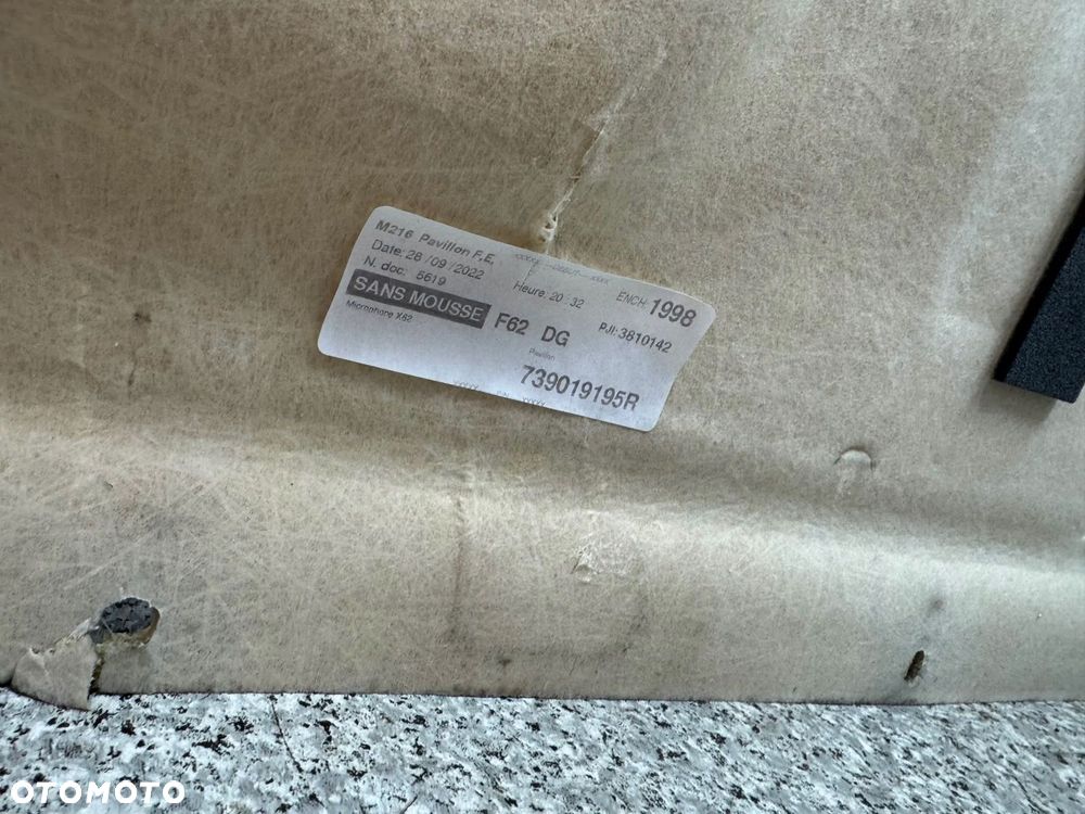 podsufitka nissan nv400 master movano 739019195r - 6