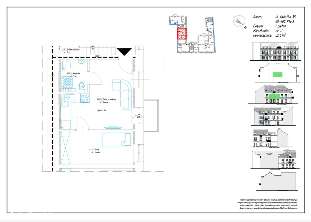 NOWE MIESZKANIE- 32,67 m2- Stare Miasto w Płocku