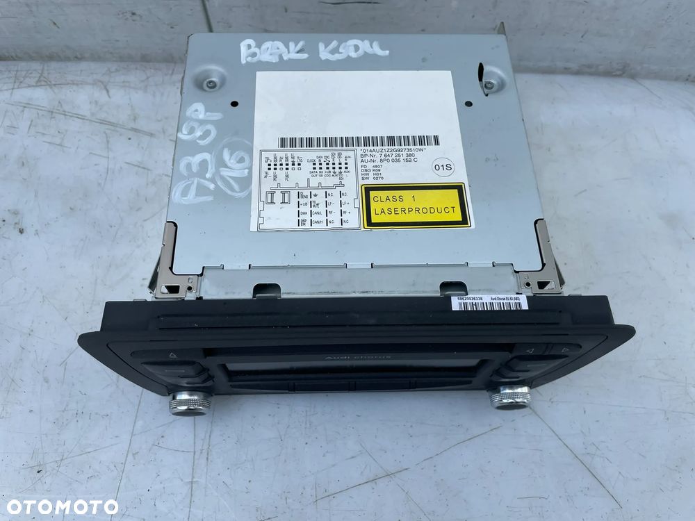 RADIO CHORUS 2 DIN AUDI A3 8P 8P0035152C - 3