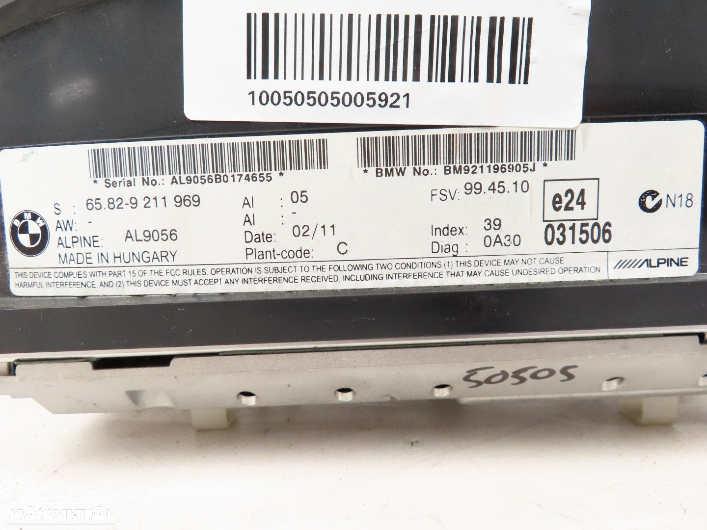 Monitor / Display Central Profissional CIC 8.8 Usado / Original BMW 5 (E60)/BMW... - 4