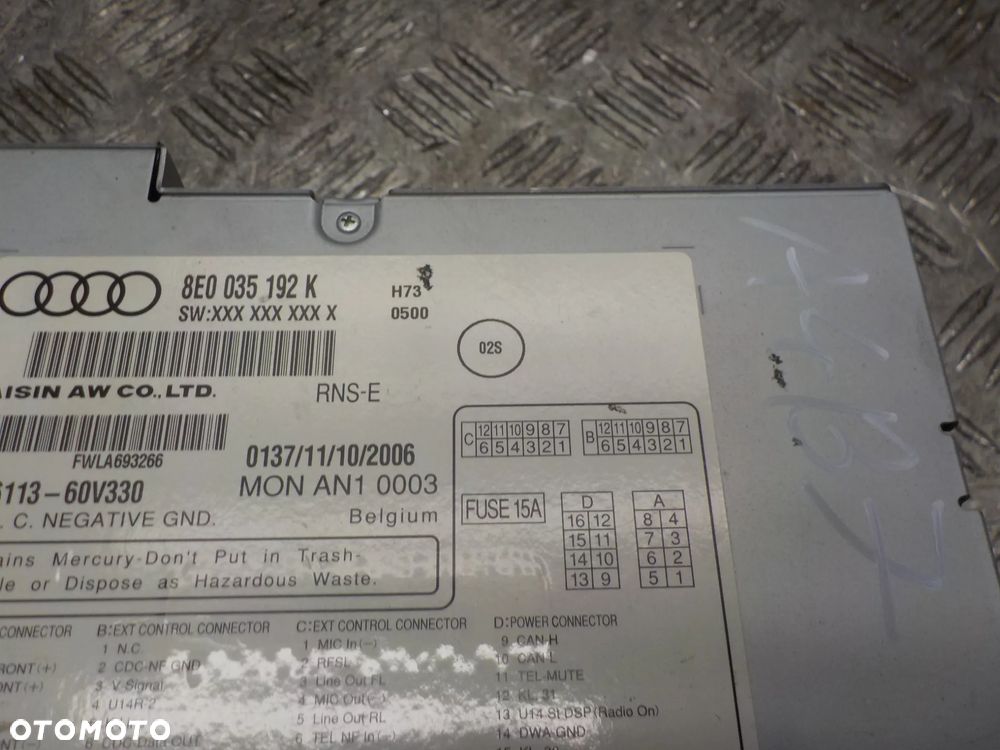 AUDI A4 B7 3.2 FSI RADIO NAWIGACJA RNS-E 8E0035192K - 3
